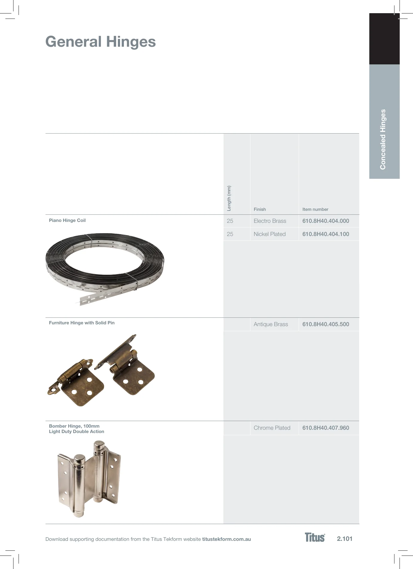Complete Technical Catalogue, page 221, including product code 610.8H40.404.100. Open the page for the text transcript.