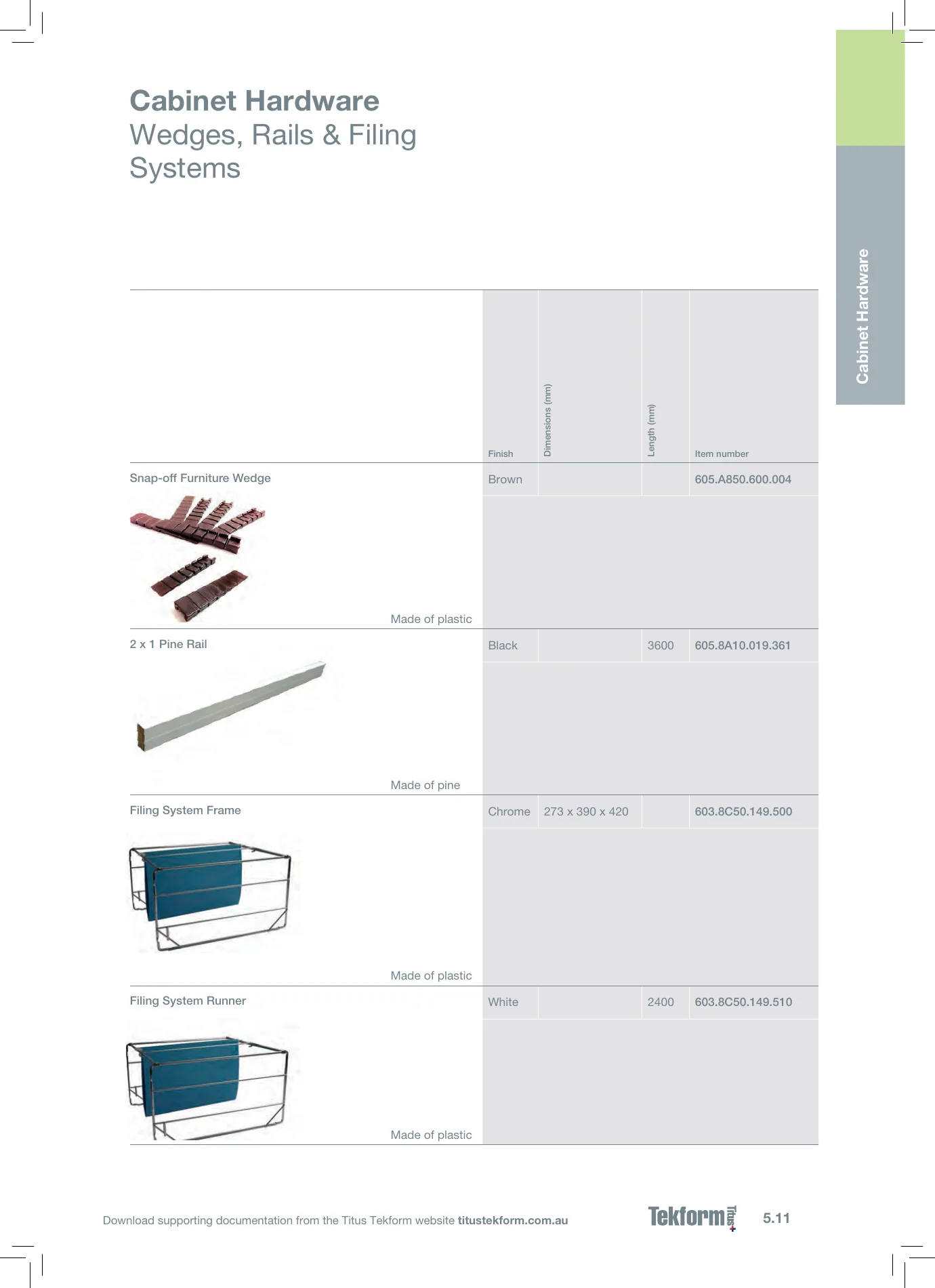 Complete Technical Catalogue, page 361, including product code 603.8C50.149.510. Open the page for the text transcript.
