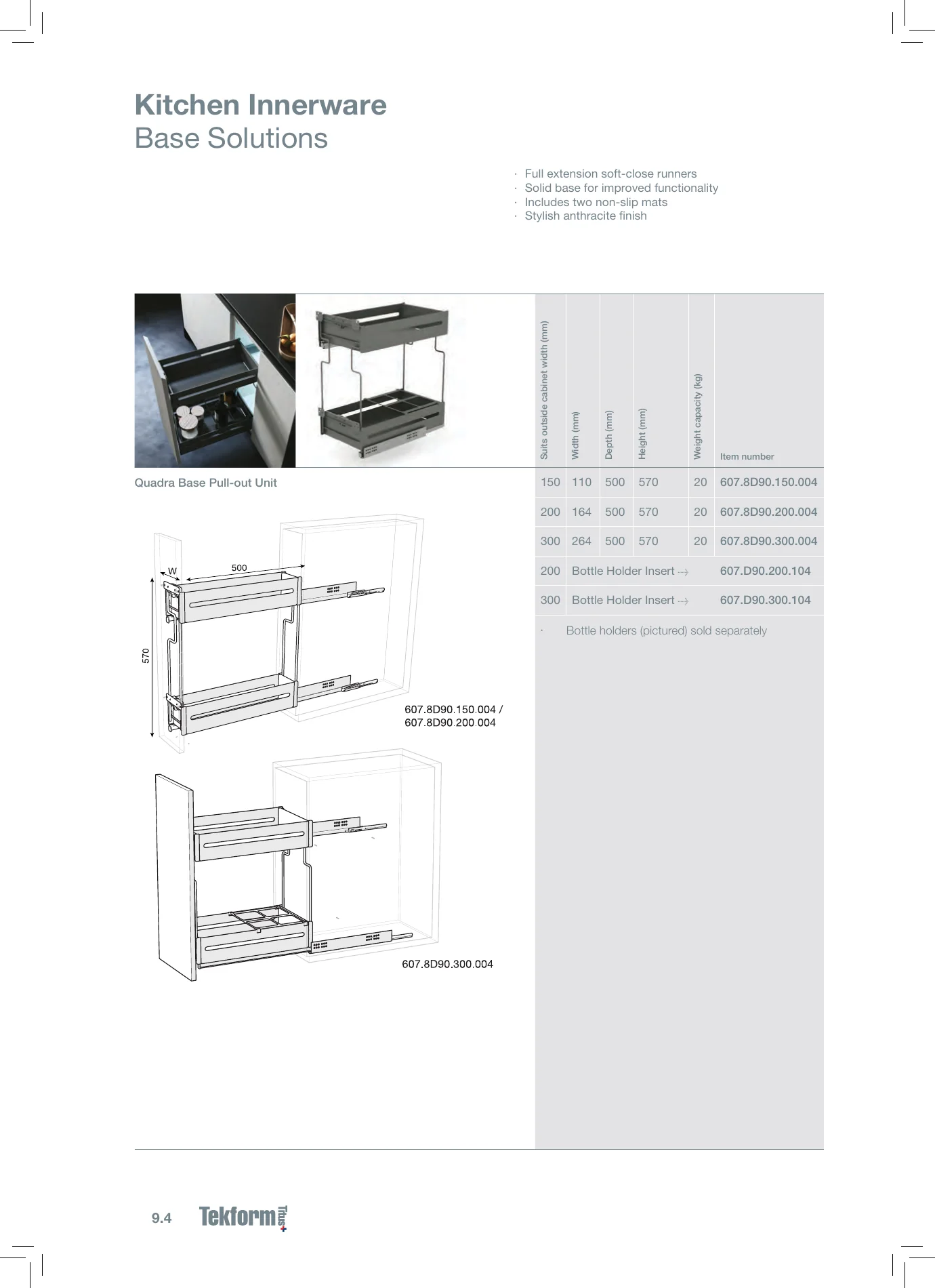 Complete Technical Catalogue, page 476, including product code 607.8D90.150.004. Open the page for the text transcript.