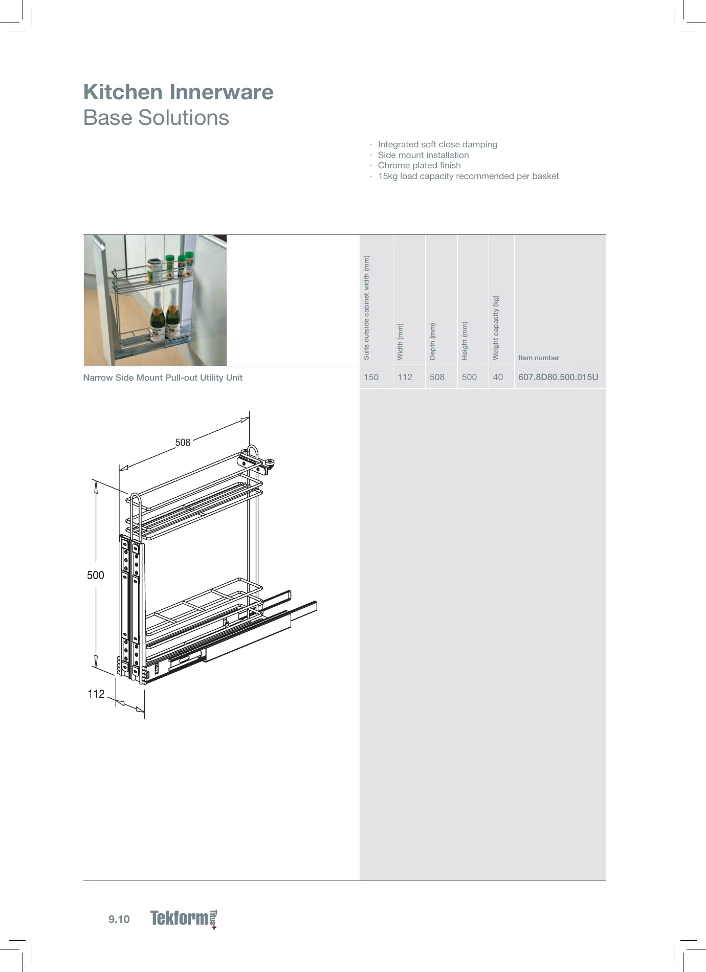 Complete Technical Catalogue, page 482, including product code 607.8D80.500.015U. Open the page for the text transcript.