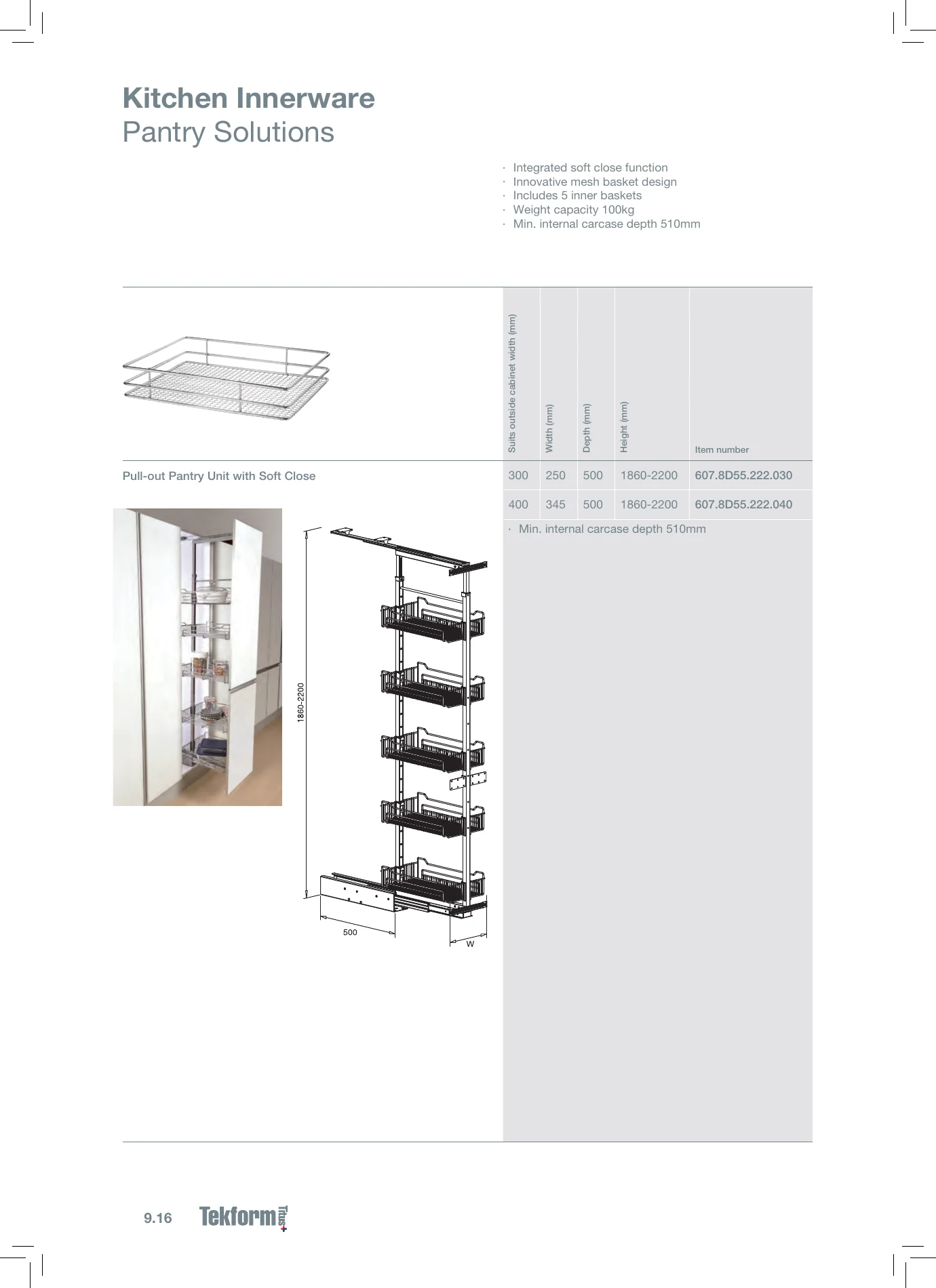 Complete Technical Catalogue, page 488, including product code 607.8D55.222.030. Open the page for the text transcript.