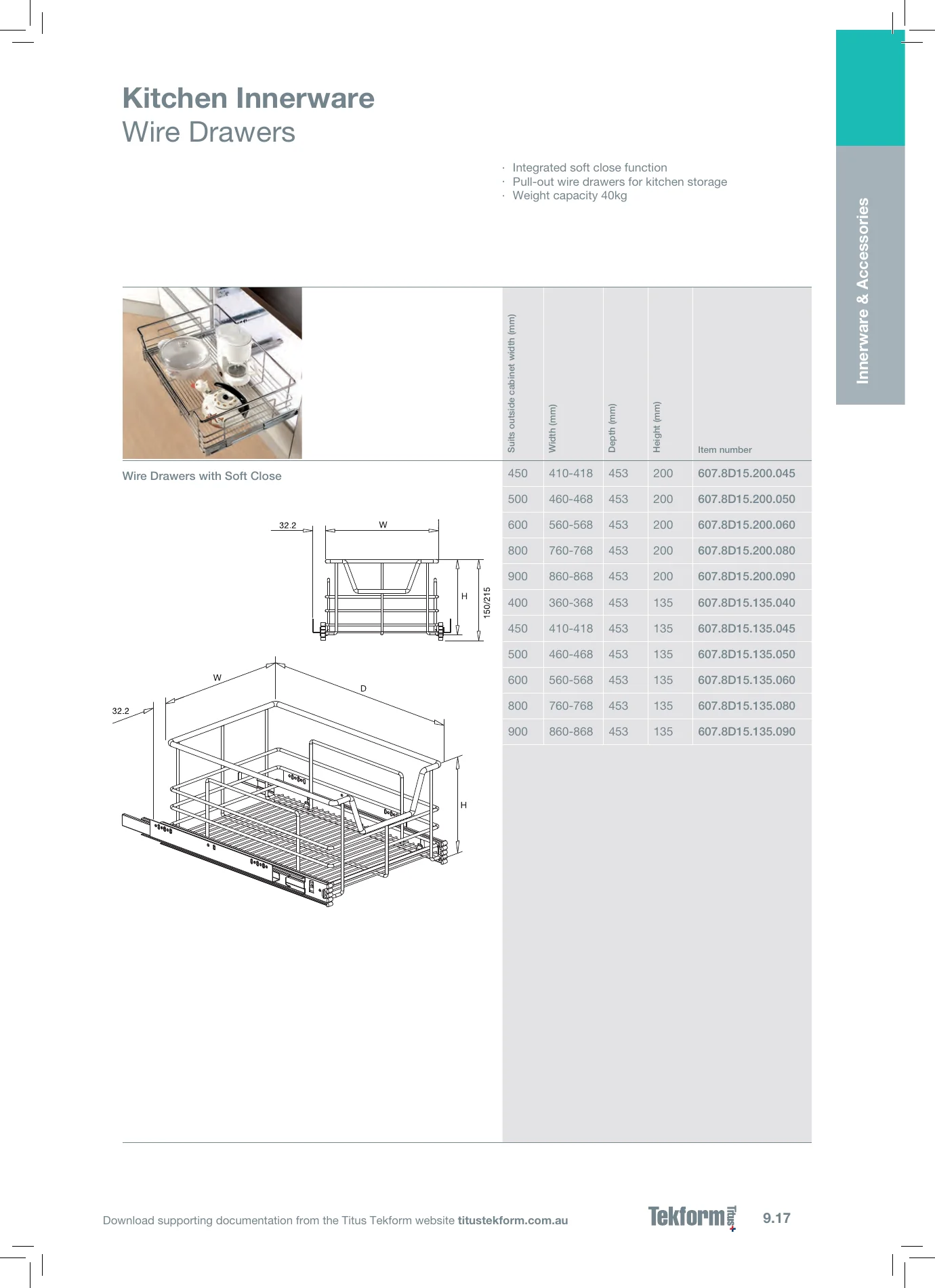 Complete Technical Catalogue, page 489, including product code 607.8D15.135.040. Open the page for the text transcript.