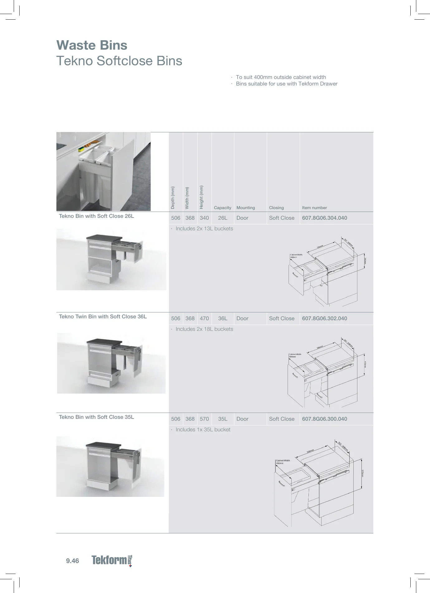Complete Technical Catalogue, page 518, including product code 607.8G06.300.040. Open the page for the text transcript.