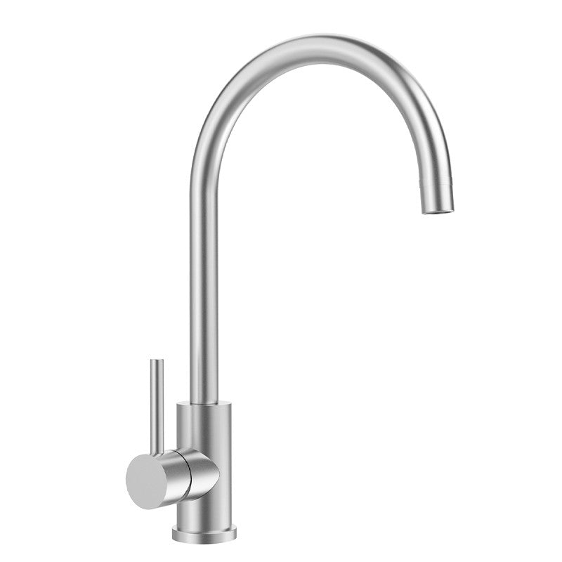 Premium Stainless Steel Kitchen Goose Neck Mixer Tap — Stainless Steel
