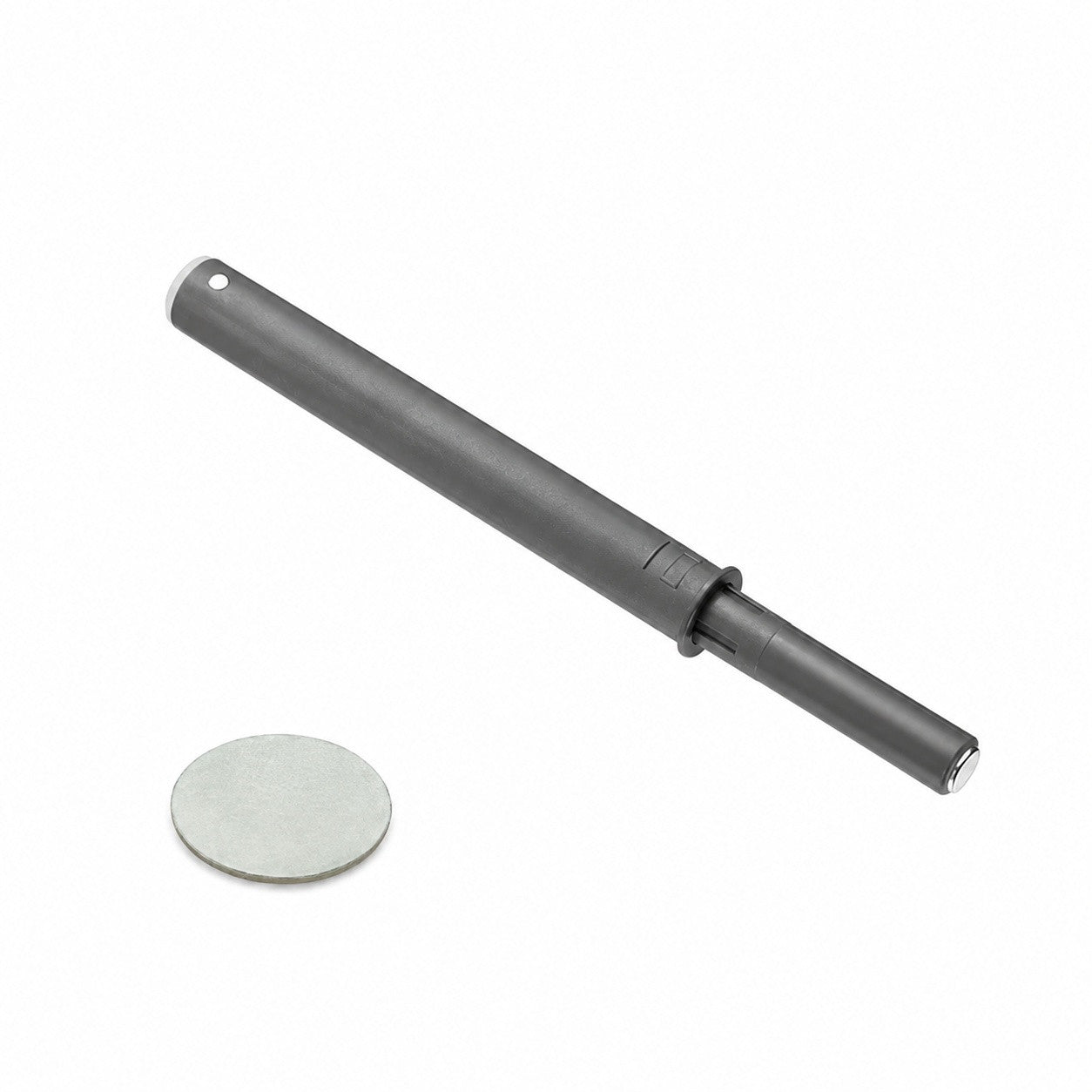 Long Push Open with Magnet Including Self Adhesive Plate — Grey