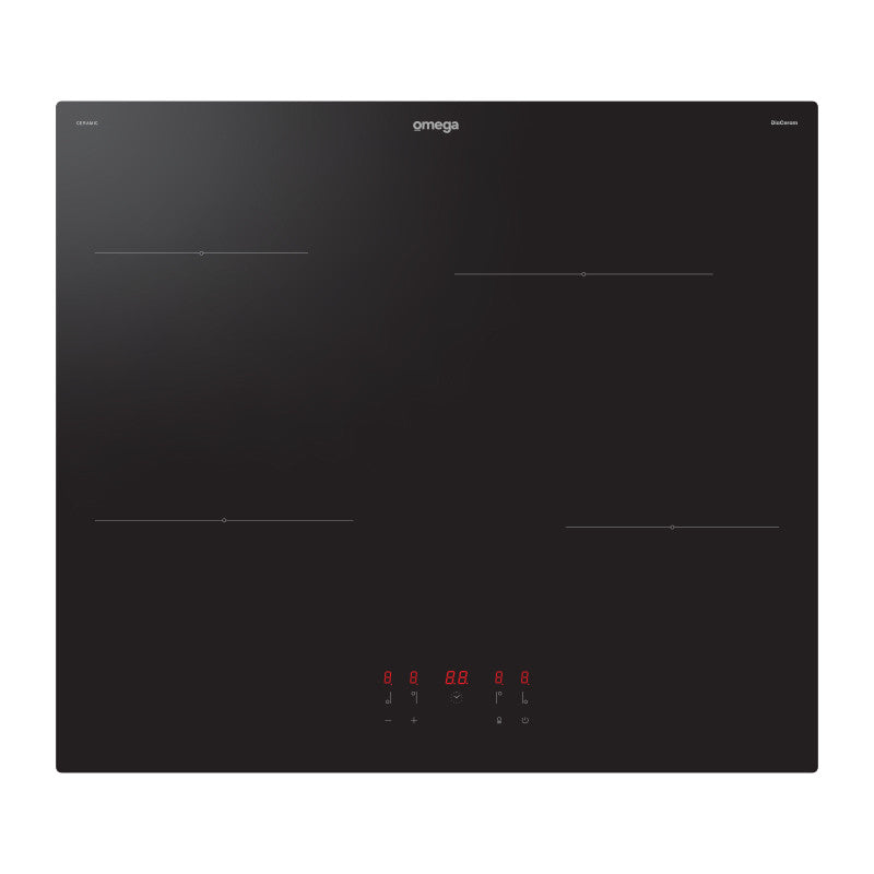 Omega 60cm Ceramic Touch Control Cooktop — Black