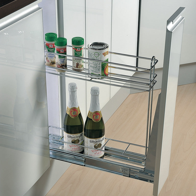 Narrow Side Mount Pull-out Utility Unit 150 mm — Chrome