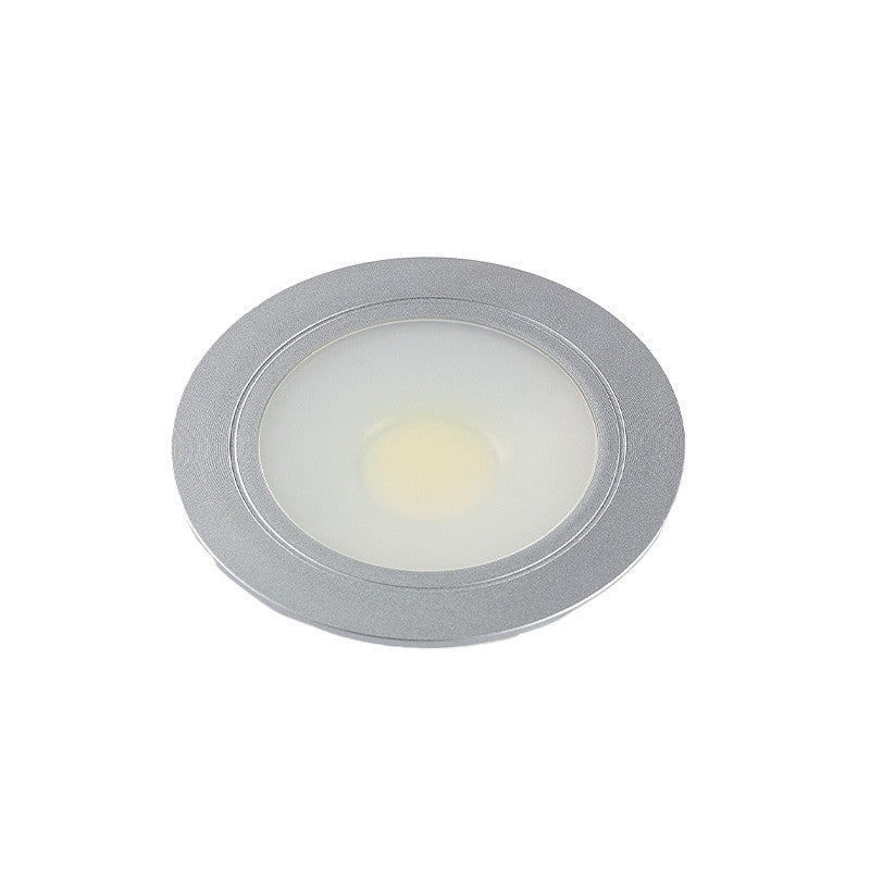 24V Round Downlights — Foggy Silver
