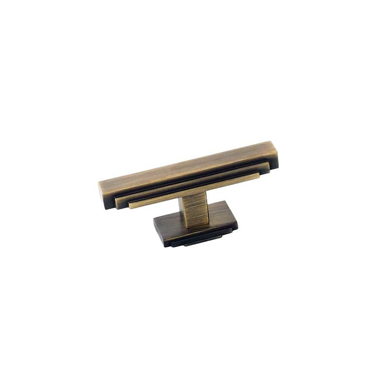 Abbott T-Bar Knob — Antique Brass